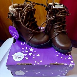 Okie Dokie Brown Boots with Memory Foam